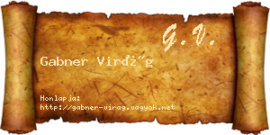 Gabner Virág névjegykártya